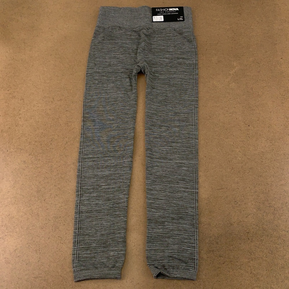 Fashion Nova Women's L/XL Gay Fleece Lined Curves Ahead High Rise Leggings NWT